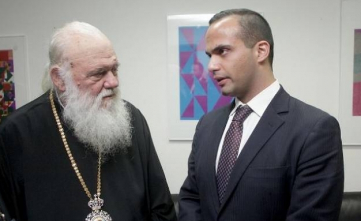 Συνάντηση του Αρχιεπισκόπου Ιερώνυμου με τον Ελληνα συνεργάτη του Τραμπ, Γ. Παπαδόπουλο