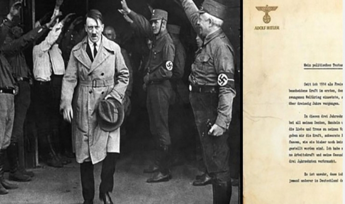 ΑΠΟΚΑΛΥΨΗ:Σοκάρει η διαθήκη του Χίτλερ: «Δεν ήθελα τον πόλεμο!Όλα τα ξεκίνησαν οι…»