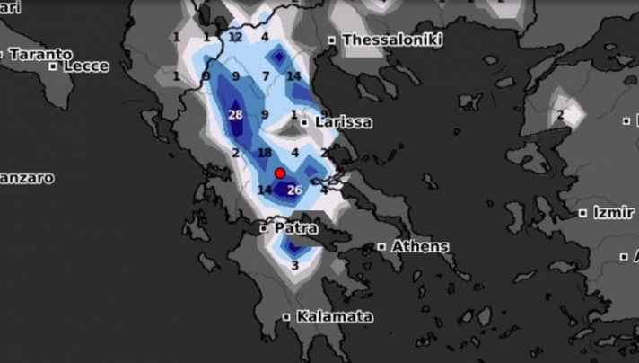Καιρός: Δείτε καρέ - καρέ την χιονοκάλυψη της Ελλάδας την ερχόμενη εβδομάδα (video)