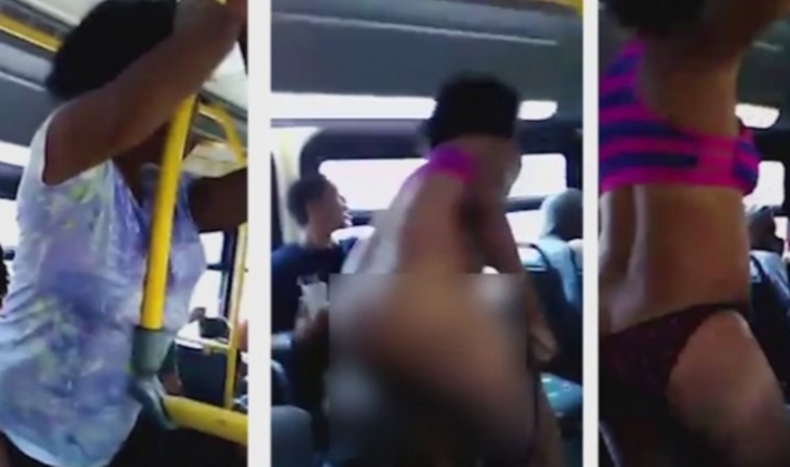 Απίστευτο περιστατικό σε αστικό λεωφορείο- Γυναίκα αγνώστων στοιχείων το ‘ριξε στο… στριπτίζ! BINTEO
