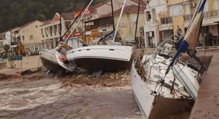 Κεφαλονιά: 43 σκάφη σκάφη βύθισε η κακοκαιρία Ιανός